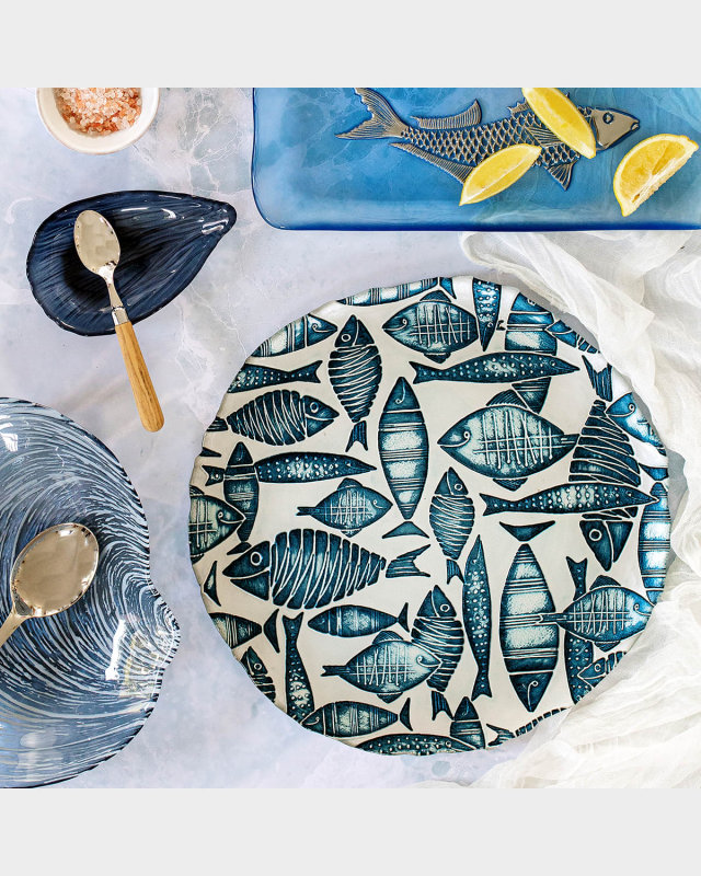 Isola Glass Round Platter